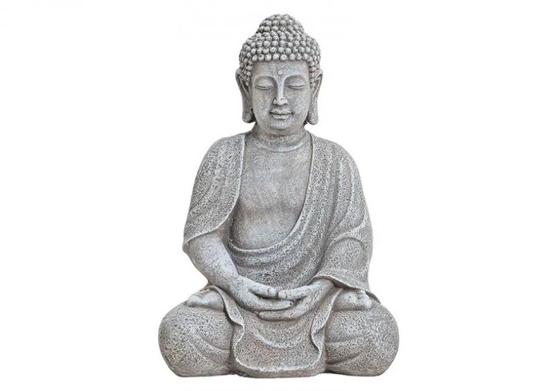 Dekoration Buddha gr magnesia (B/H/D) 20x30x17 cm , hemmetshjarta.dk