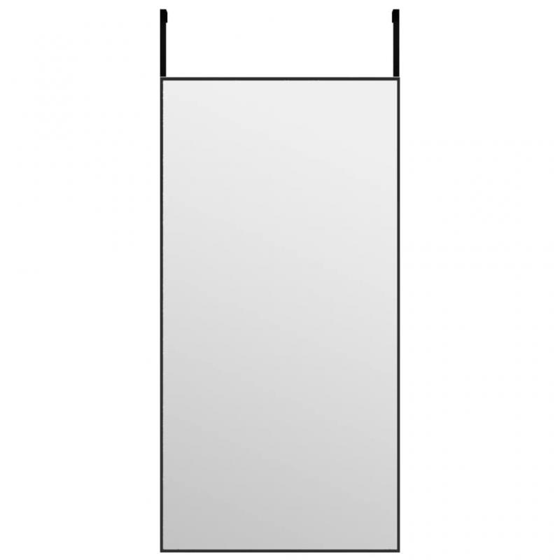 Sidespejl sort 40x80 cm glas og aluminium , hemmetshjarta.dk