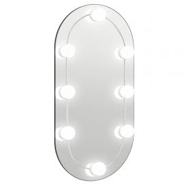 Vægspejl med LED-belysning oval 60x30 cm glas , hemmetshjarta.dk