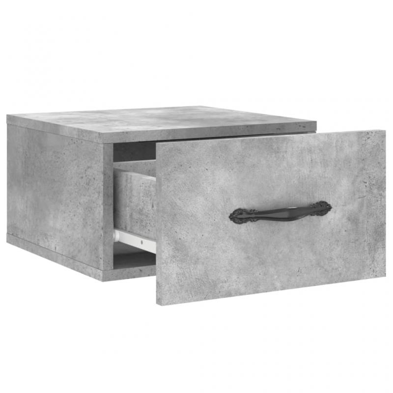 Vgmonteret sengebord betongr 35x35x20 cm , hemmetshjarta.dk