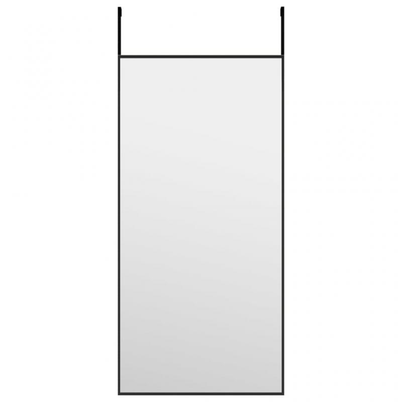 Sidespejl sort 30x60 cm glas og aluminium , hemmetshjarta.dk