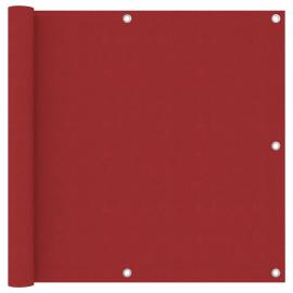 Balkonskærm rød 90x400 cm oxford stof , hemmetshjarta.dk