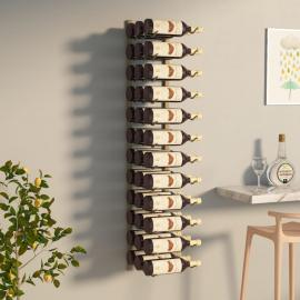 Vægmonteret vinreol til 36 flasker guldjern , hemmetshjarta.dk