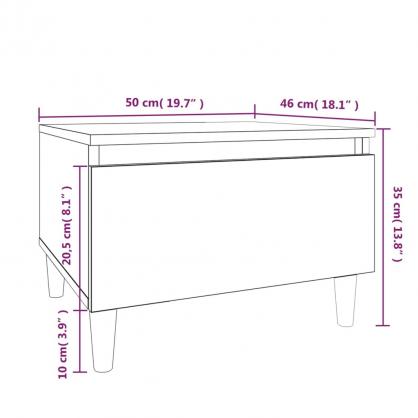Sidebord 50x46x35 cm hvidt konstrueret tr , hemmetshjarta.dk