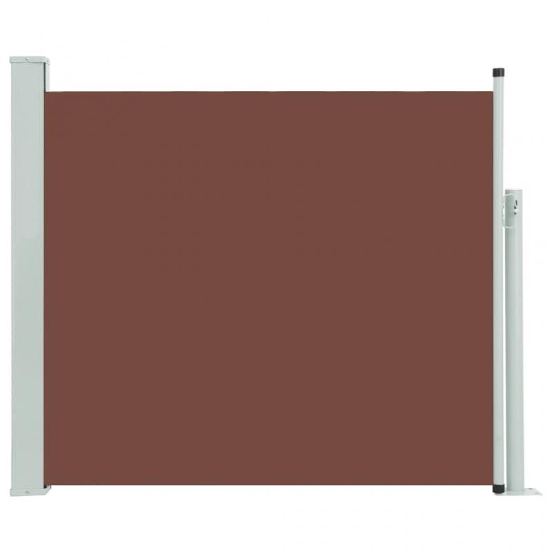 Udtrkkeligt sidemarkise til terrasse brun 100x300 cm , hemmetshjarta.dk