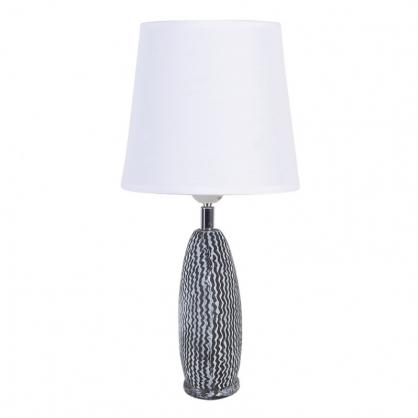 Bordlampe 26x19x38 E27 / Max 1x60W Sort, Hvid Oval skrivebordslampe , hemmetshjarta.dk