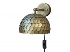 Chic Antique Lampe til væg H22/L26/B22 cm antique messing , hemmetshjarta.dk