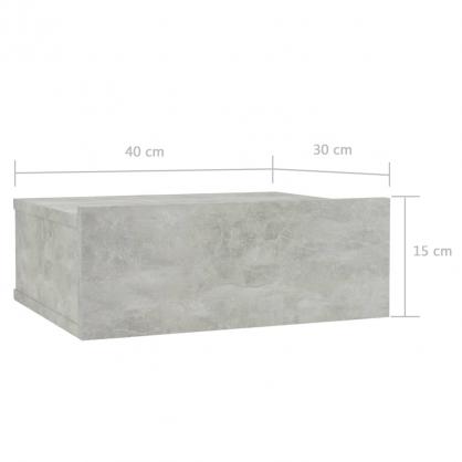 Sengebord svvende 30 x 30 x 15 cm betongr , hemmetshjarta.dk