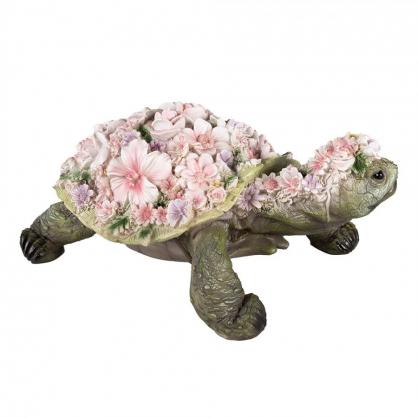 Dekoration Skildpadde Pink Grn 34x21x14 cm , hemmetshjarta.dk