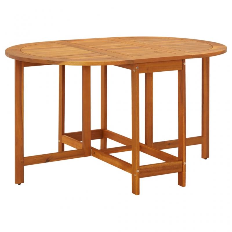 Sammenklappeligt spisebord til have 130x90x72 cm massivt akacietr , hemmetshjarta.dk