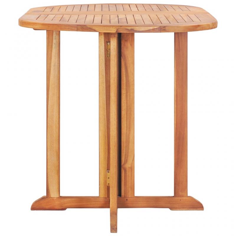 Sammenklappeligt spisebord til have 120x70x75 cm massiv teaktr , hemmetshjarta.dk