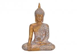Dekoration Buddha guld polyresin (B/H/D) 17x24x11cm , hemmetshjarta.dk