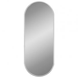 Vægspejl oval sølv 50x20 cm , hemmetshjarta.dk