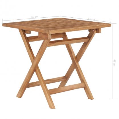 Sammenklappeligt spisebord til have 45x45x45 cm massiv teaktr , hemmetshjarta.dk