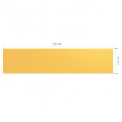 Balkonskrm gul 90x400 cm oxford stof , hemmetshjarta.dk