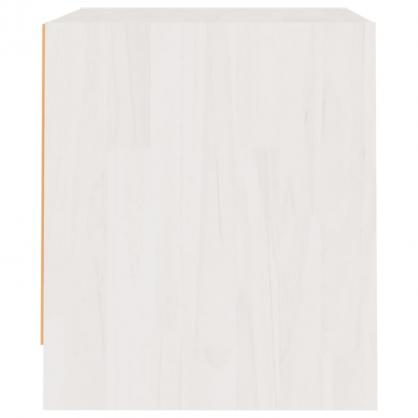 Sengebord 40x30,5x35,5 cm massiv fyrretr hvid , hemmetshjarta.dk