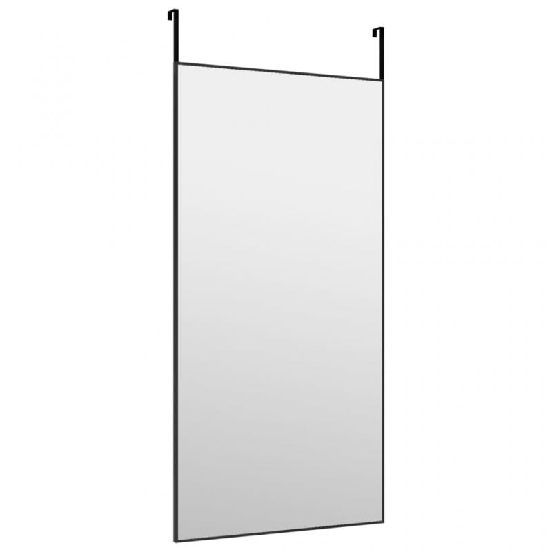 Sidespejl sort 50x100 cm glas og aluminium , hemmetshjarta.dk