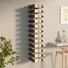 Vægmonteret vinreol til 36 flasker hvidt jern , hemmetshjarta.dk