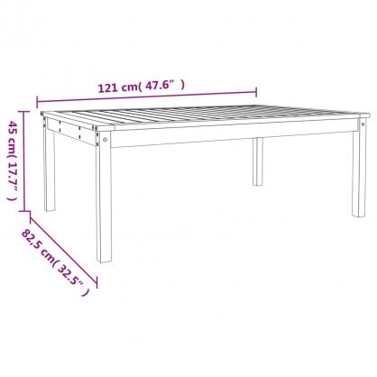Spisebord til have 121x82,5x45 cm honningbrunt massiv fyrretr , hemmetshjarta.dk