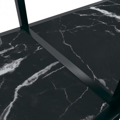 Aflastningsbord Konsolbord 160x35x75,5 cm sort hrdet glas , hemmetshjarta.dk