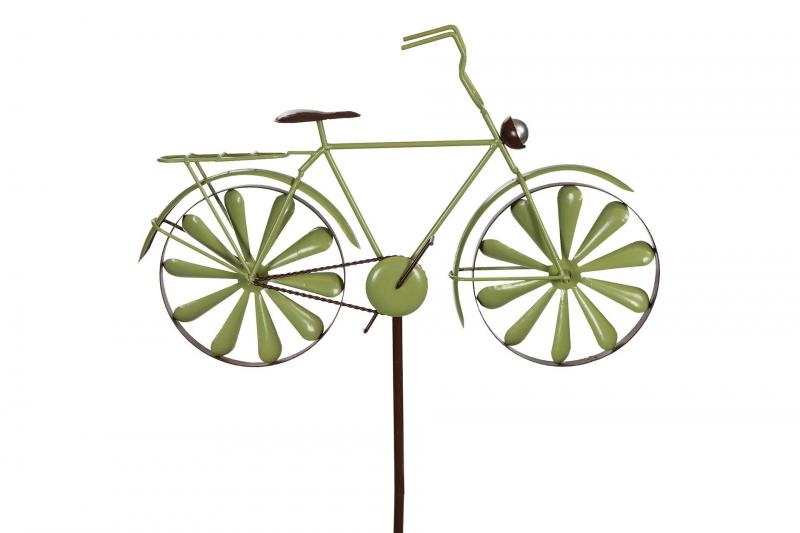 A Lot Dekoration - Havestick Vindspinner Cykel Metal Grn 50x35 130cm , hemmetshjarta.dk