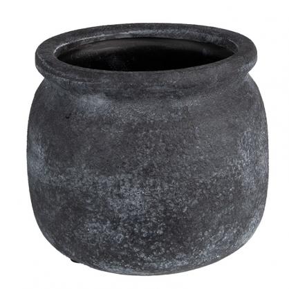 Urtepotte  20x15 Cm Gr Keramik Rund , hemmetshjarta.dk