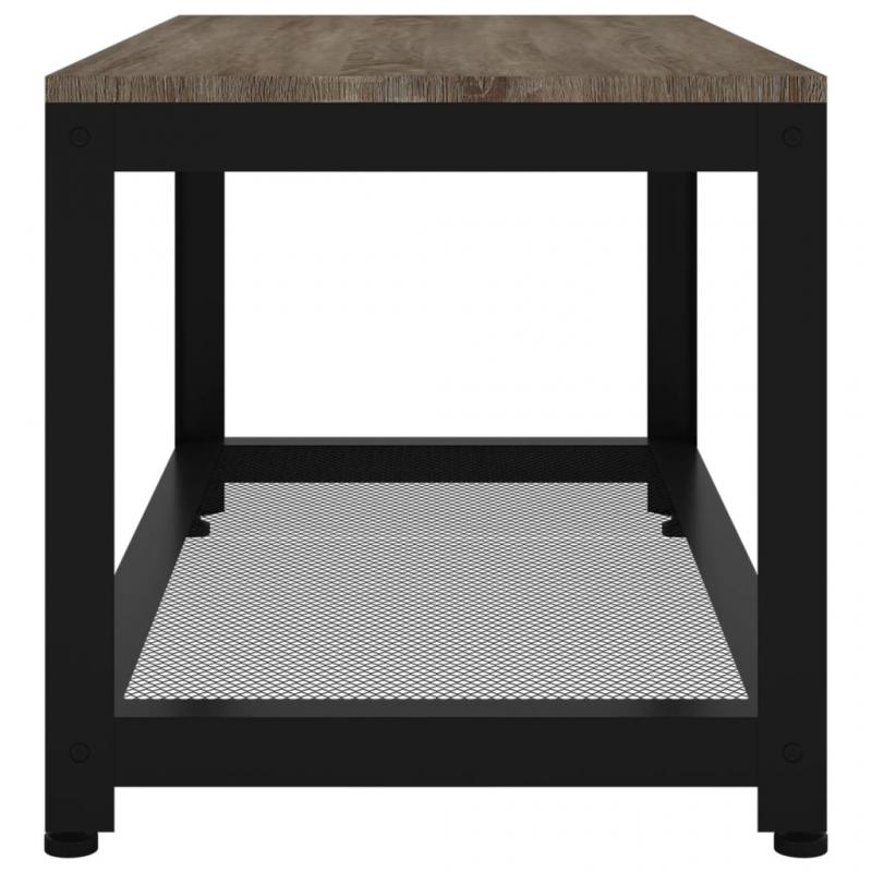 Sofabord 90x40x45 cm gr og sort MDF og jern , hemmetshjarta.dk