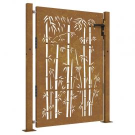 Havelåge rustfrit stål bambus design 105x155 cm , hemmetshjarta.dk