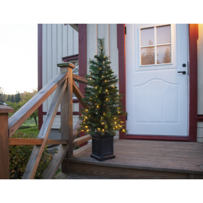 Juletr med LED Hytte EL Udendrs Varm Hvid 90 Lys 50x120cm , hemmetshjarta.dk
