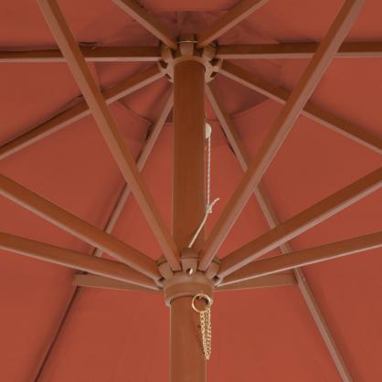 Parasol med trstang 300 cm terracotta , hemmetshjarta.dk