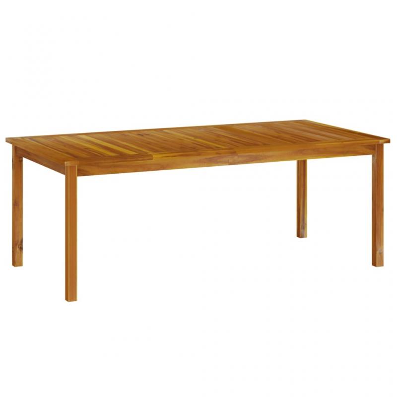 Spisebord til have 200x100x74 cm massivt akacietr , hemmetshjarta.dk