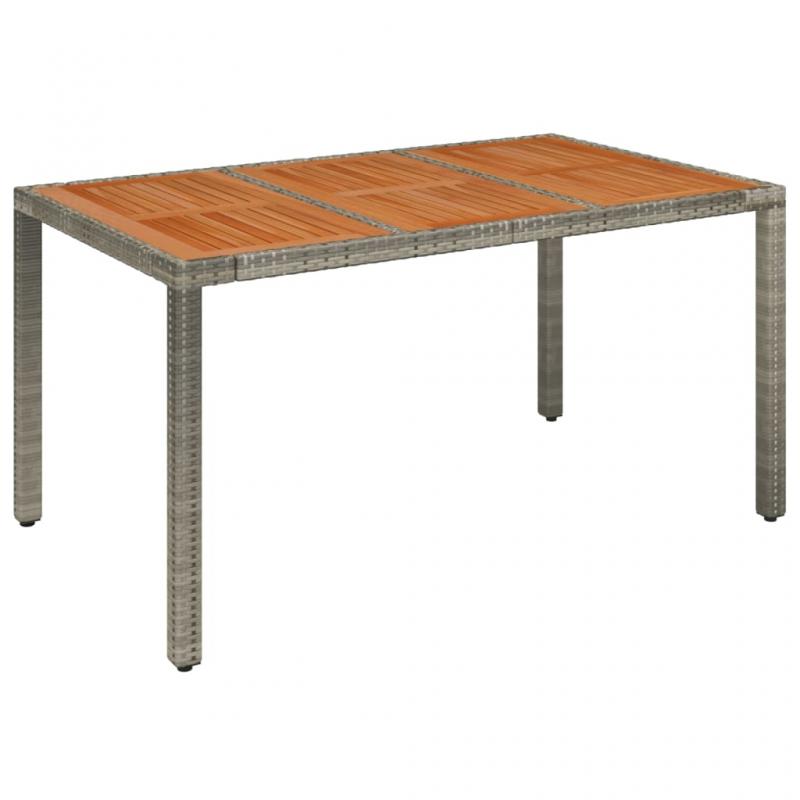 Spisebord til have 150x90x75 cm gr kunstrattan , hemmetshjarta.dk