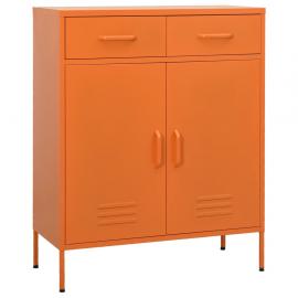 Opbevaringsskab orange stål 80x35x101,5 cm , hemmetshjarta.dk