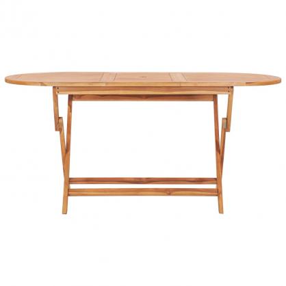 Sammenklappeligt spisebord til have 160x80x75 cm massivt teaktr , hemmetshjarta.dk