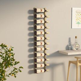 Vægmonteret vinreol til 12 flasker guldjern , hemmetshjarta.dk