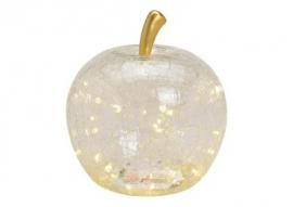 Dekoration LED Æble glas Gennemsigtig 30 LED timer (B/H/D) 22x24x22cm , hemmetshjarta.dk