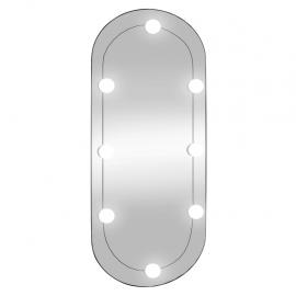 Vægspejl med LED belysning oval 35x80 cm glas oval , hemmetshjarta.dk