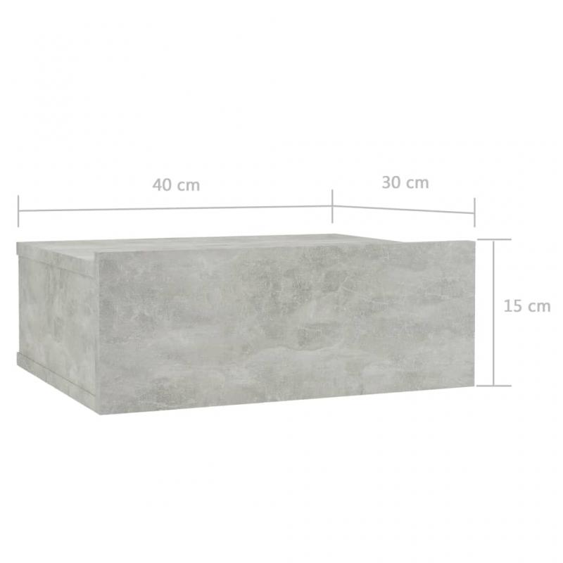 Sengebord svvende 30 x 30 x 15 cm betongr 2 stk , hemmetshjarta.dk