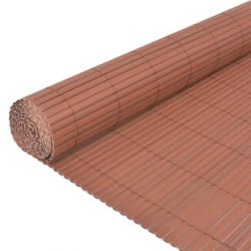 Have balkon altanafskrmning PVC brun 90x400 cm , hemmetshjarta.dk