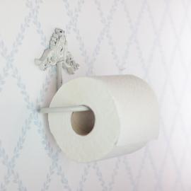 Toiletpapirholder med dekoration H10 / L15 / B8 cm antik creme , hemmetshjarta.dk