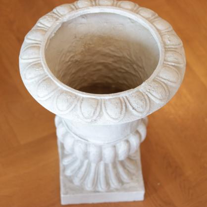 A Lot Dekoration - Skjuler Krukke Urtepotte Pokal Antik hvid - 45cm , hemmetshjarta.dk