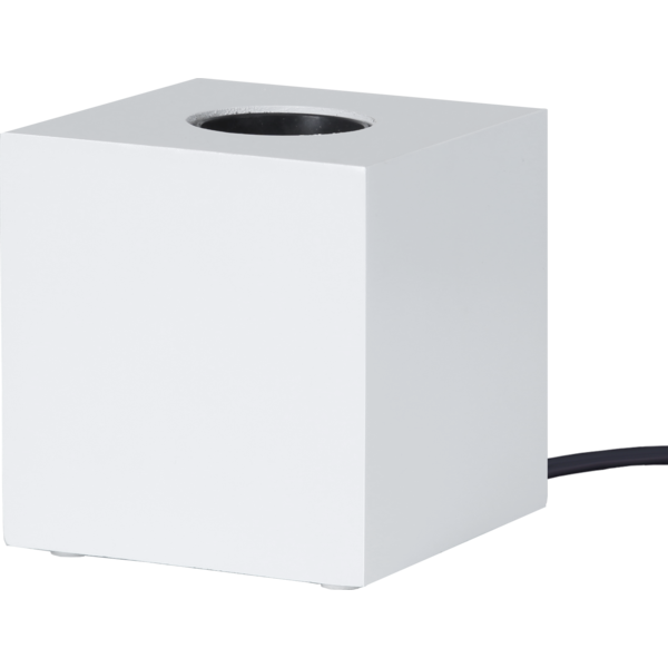 Lampeholder E27 Cube Hvid 9x9 , hemmetshjarta.dk