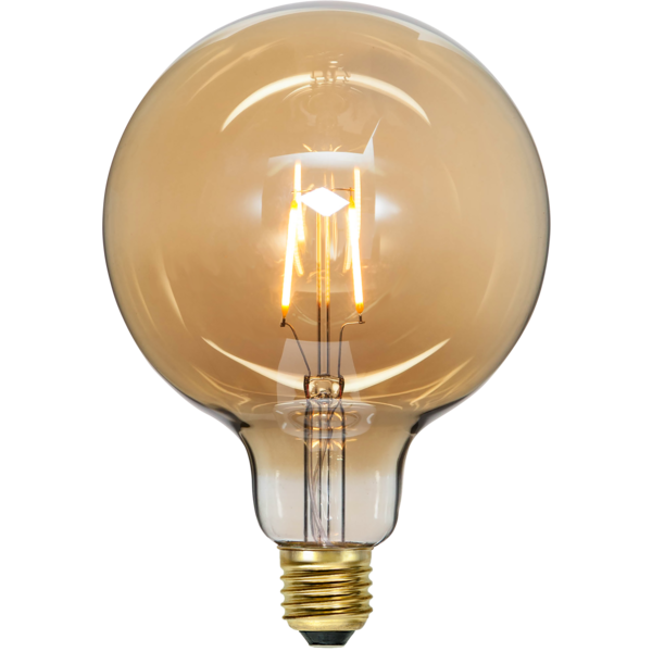 LED-lampe E27 G125 Plain Amber , hemmetshjarta.dk