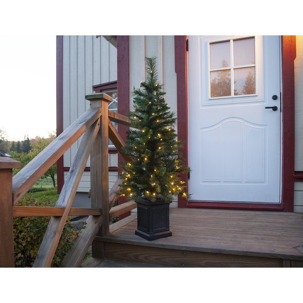 Juletr med LED Hytte EL Udendrs Varm Hvid 90 Lys 50x120cm , hemmetshjarta.dk