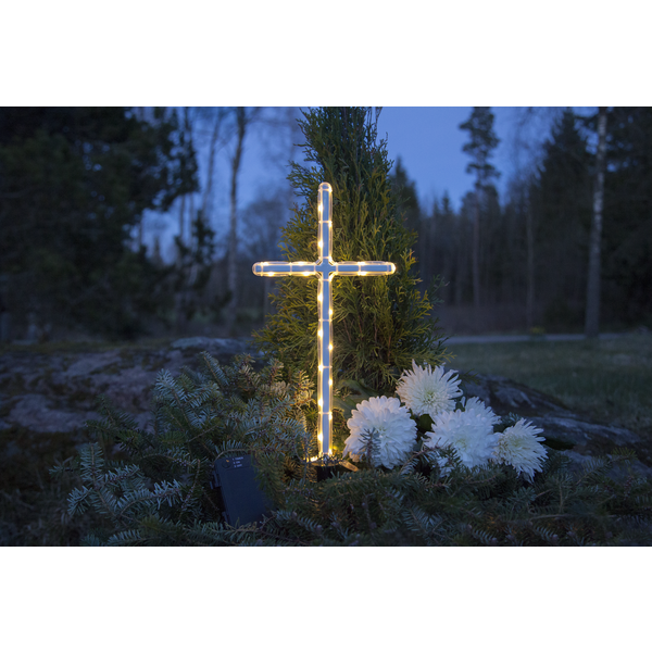 LED Gravlys Grave Cross , hemmetshjarta.dk