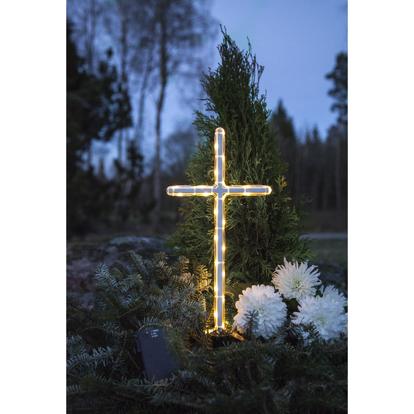 LED Gravlys Grave Cross , hemmetshjarta.dk