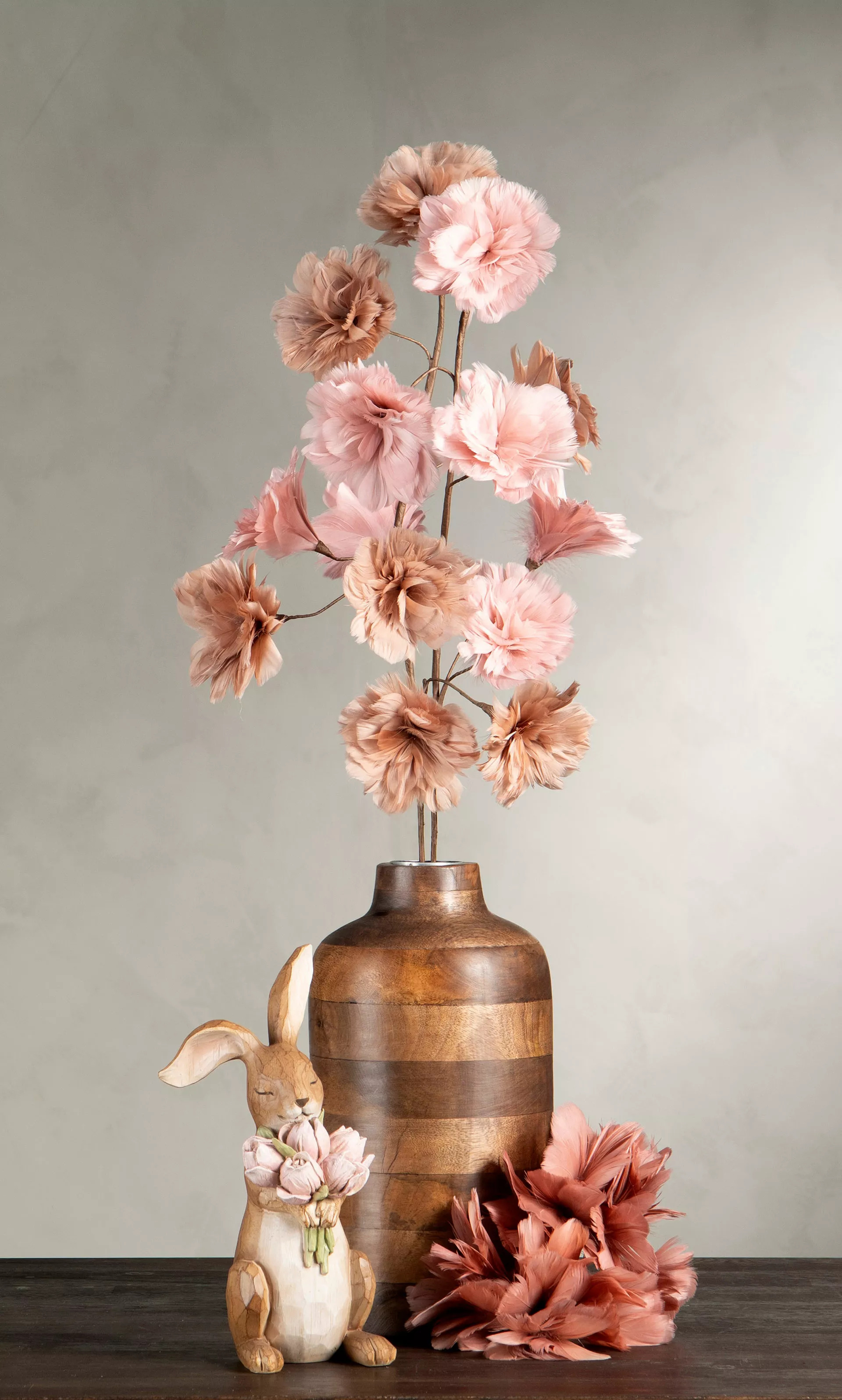 A Lot Dekoration - Vase HOney Wood Brown 12x46cm , hemmetshjarta.dk