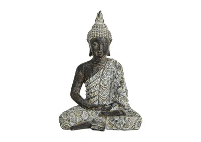 Dekoration Buddha gr siddende polyresin (B/H/D) 17x24x10 cm , hemmetshjarta.dk