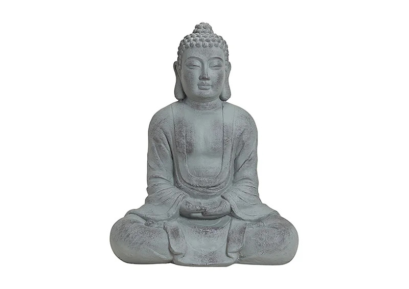 Dekoration Buddha XXL gr magnesia (B/H/D) 60x80x33 cm , hemmetshjarta.dk