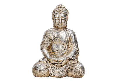 Dekoration Buddha slv polyresin (B/H/D) 27x41x23cm , hemmetshjarta.dk